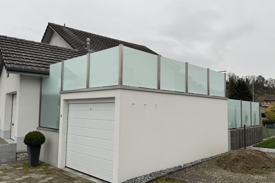 Milchglas Gelnder auf Mass. 