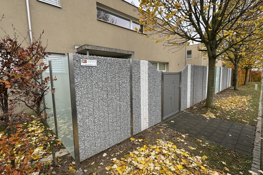 Gartentre Tor mit Aluminium Einsatz mit Pusteblumen Sujet